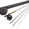 Redington Wrangler Fly Fishing Kit, Medium Fast Action Rod, Crosswater Reel, Fly Line, Leader, & Carrying Case