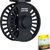 Reels Crosswater 7/8/9 Prespooled Reel with 8WT Line, Black