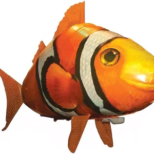 Remote Control Shark Toys Swimming Fish RC Animal Toy Infrared RC Fly Air Balloons Clown Fish Toy Gifts Party Decoration Balloon ANTI-GRAVITY INDOOR TOY HOVERS and FLOATS in MID-AIR(Orange)
