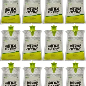 RESCUE! Big Bag Fly Trap � Disposable, Outdoor Use - 12 Traps