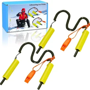 Retractable Ice Safety Pick - Skating & Fishing Kit, Spikes & Accessories