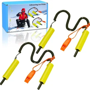 Retractable Ice Safety Pick - Skating & Fishing Kit, Spikes & Accessories