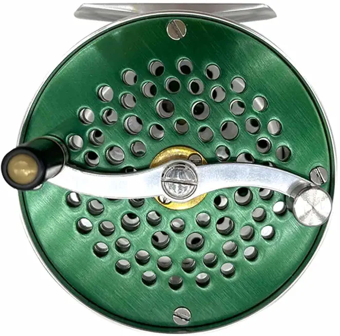 Retro Trout Reels Corrosion Resistant for Saltwater and Freshwater with Fly Reel Bag Green1