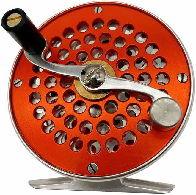 Retro Trout Reels Corrosion Resistant for Saltwater and Freshwater with Fly Reel Bag Red3