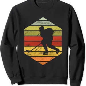 Retro Vintage Jersey Ice Hockey Player Striker Sweatshirt