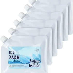 Reusable Ice Packs for Cooler- Long Lasting Cold Freezer Packs for Coolers and Lunch Boxes-Cooler Ice Packs for Camping Gear, Fishing, Road Trips,Beach Must Haves