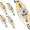 RGB LED Trolling Lures,Ice Fishing Flashers, Deep Drop Fishing Lights,Underwater Flasher Fishing Lures,360 Rotate Water-Triggered Fish Eye Lures Light 5PCS