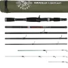 Rigged and Ready Smuggler Series Travel Fishing Rods. 6 Portable, Super Compact Spin, Bass, Carp, Lure, Rod Reel Combination and 5 Poles + Case. 2 or 4 Tips for Freshwater and Saltwater Fishing