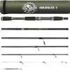 Rigged and Ready Smuggler Series Travel Fishing Rods. 6 Portable, Super Compact Spin, Bass, Carp, Lure, Rod Reel Combination and 5 Poles + Case. 2 or 4 Tips for Freshwater and Saltwater Fishing