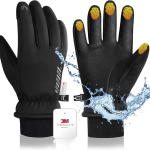 RIGWARL -10? Waterproof Kids Snow Gloves with 3M Thinsulate, Anti-Slip Youth Ski Gloves for Boys Girls Women, Kids Winter Gloves for Cold Weather Skiing Snowboard Sledding Alaska Cruise Snowball Fight