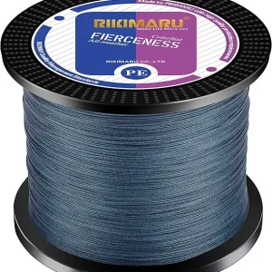 RIKIMARU Braided Fishing Line Abrasion Resistant Superline Zero Stretch&Low Memory Extra Thin Diameter 327-1094 Yds, 4-180LB