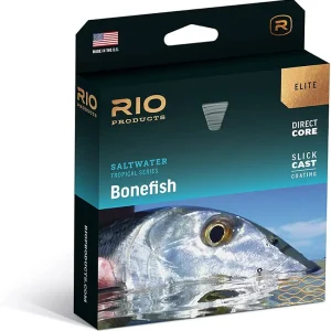 Rio Elite Bonefish Fly Fishing Line, Designed with A Long Head and Back Taper for Precise Presentations to Spooky Fish, Yellow/Black/Aqua, 90ft, WF6F