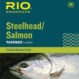 RIO Fly Fishing Salmon/Steelhead 9' 8Lb Leaders (Pack 3), Glacial Green