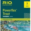 RIO Products Powerflex Trout 12ft Leader, Freshwater Tapered Fly Line, 3 Pack
