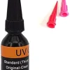 Riverruns UV Clear Glue Three Formula Thick,Thin and Super Flew +12 LED UV Power Light Fly Tying for Building Flies Flies Heads Bodies and Wings Tack Free