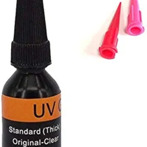 Riverruns UV Clear Glue Three Formula Thick,Thin and Super Flew +12 LED UV Power Light Fly Tying for Building Flies Flies Heads Bodies and Wings Tack Free