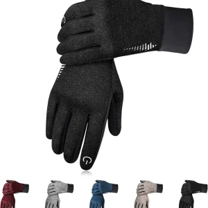 rivmount Lightweight Winter Running Gloves, Touch Screen & Anti-Slip Warm Thermal Glove Liners, Cool Weather Driving Cycling Hiking Biking Walking Sporting for Women Men
