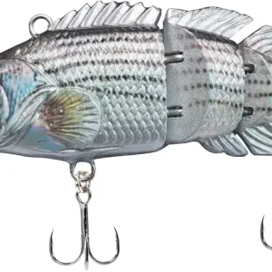 Robotic Swimming Lure 3.9� Electronic Lures USB Rechargeable LED Light 4 Segment Multi Jointed Swimbait Fishing Tackle for Bass Trout Pike