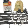 Rod Rack, Heavy Duty Vehicle Interior Fly Fishing Rod Racking System with 3 Mounting Methods (Suction Cup Mount, Carabiner Mount & Strap Buckle Mount)