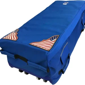 Rolling Bale Bag with Ventilation Windows and Patriotic Leather Accents (Royal Blue)