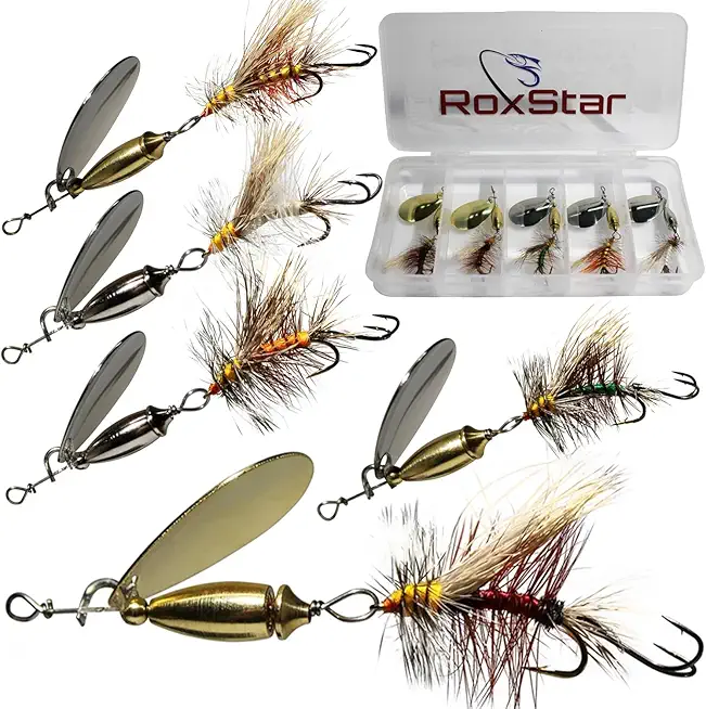 RoxStar Fly Strikers Proven Nationwide to Out-Fish Any Spinner | Hand-Tied in The USA | Most Versatile Fishing Spinner Ever! Trout, Bass, Steelhead | Stop Fishing - Start Catching