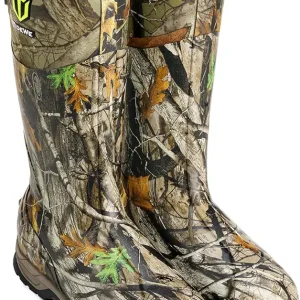 Rubber Hunting Boots with 800g Insulation, Waterproof Insulated Next Camo G2 Warm Rubber Boots with 7mm Neoprene, Sturdy Outdoor Hunting Boots for Men (Size 5-14)