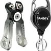 SAMSFX Mini Fishing Line Cutters with Retractors, Braid Scissors,Tungsten Line Cutter That Cut Braid, Mono and Fluoro Lines Clean and Smooth Fly Fishing Equipment