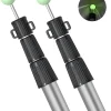 SANLIKE Telescoping Tarp Poles Tent Poles, 96" Aluminum Canopy Poles Extendable Pole for Awning Shelter Camping Hiking Backpacking, Luminous Tip Cap Design, Set of 2, Silvery