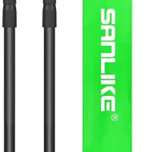 SANLIKE Tent Poles for Tarp, 98 in Tarp Poles Set of 2, Tent Poles Replacement, Telescoping Pole, Canopy Poles, Camping Poles for Rooftop Tents, Trekking Pole Tent for Rain Fly, Camper, Awning � Black