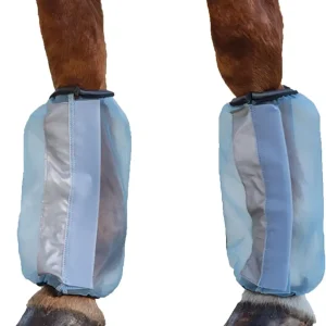 Schneiders Mosquito Mesh II Non-Fitted Horse Fly Boots | Set of 4 | Enhanced Leg Protection & Airflow | Reflective Safety Design | Color Blue