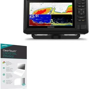 Screen Protector Compatible With Garmin echoMAP UHD2 73cv - ClearTouch Crystal Privacy (2-Pack), Privacy Screen Protector Flexible Film Clear