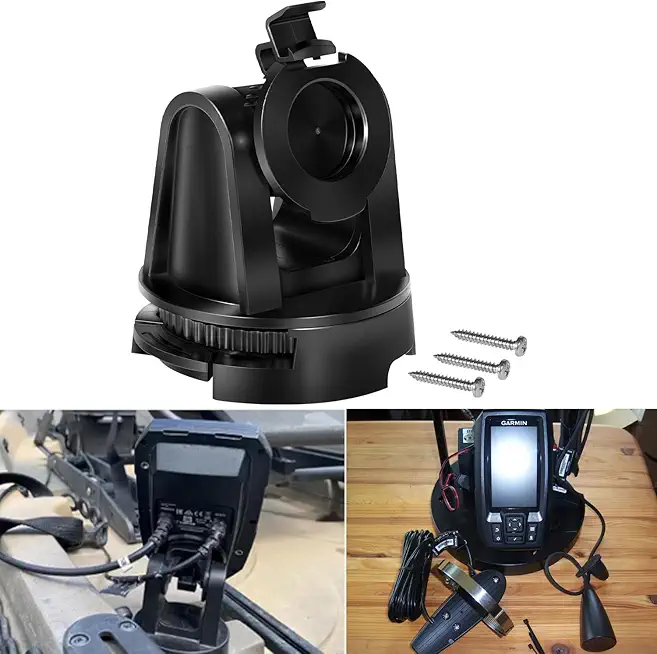 Secure Tilt/Swivel Mount for Garmin Striker 4 (010-01550-00), 4/Plus 4/4Cv, 010-12439-10,Balck