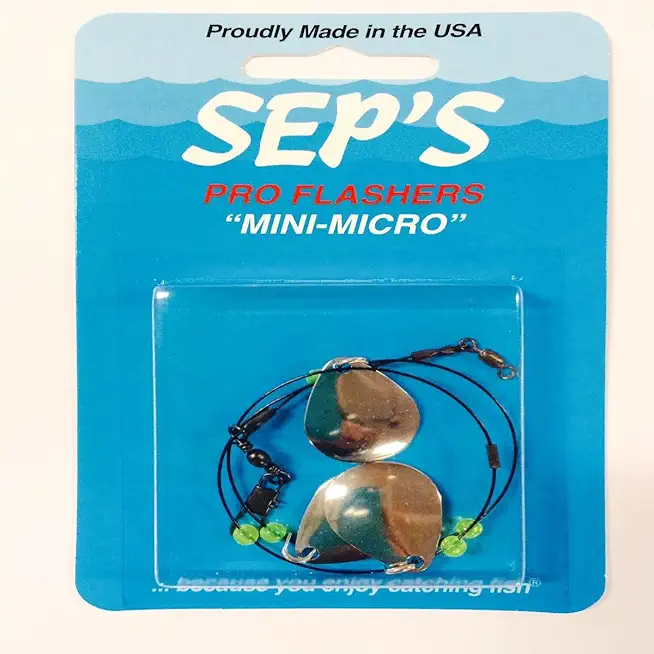 Sep's Pro Fishing Lures Mini Micro Flashers Colorado Style Silver Trolling Blades