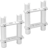 SEUNMUK 2 Pack Plastic 2 Tube Rod Holder Fishing Rod Holder Fishing Rod Rack with Tools Slot and with Mounting Hardware for Boat Kayak Garage Storage