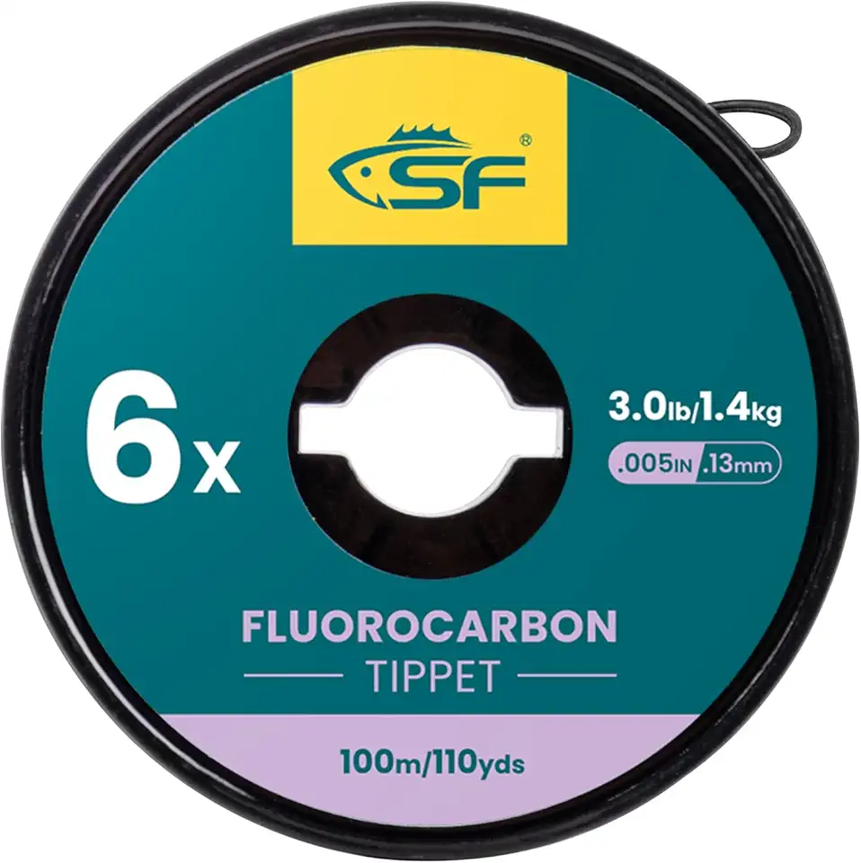 SF Clear Fluorocarbon Tippet Line Fly Fishing Tippets Leaders Trout 75M 100M 0X 1X 2X 3X 4X 5X 6X 7X
