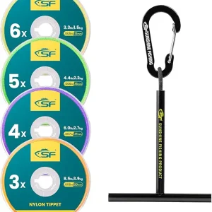SF Clear Nylon Tippet Line with Holder Fly Fishing Tippets Leaders Trout 0X 1X 2X 3X 4X 5X 6X 7X