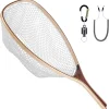 SF Fly Fishing Landing Net Soft Rubber Mesh Trout Net Catch and Release Net