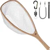 SF Fly Fishing Landing Net Soft Rubber Mesh Trout Net Catch and Release Net