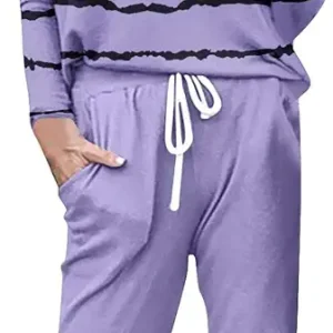 SHOPESSA Jogging Suits for Women 2 Piece Set Track Pant with Pockets Sweatshirt Pants Set Trendy Clothes