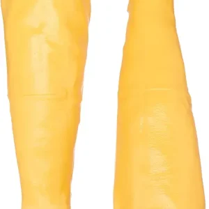 Showa Atlas 772 M Nitrile Elbow Length Chemical Resistant Gloves, 26", Yellow