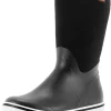 Showave Men's Deck Boots Mid Calf Rubber Boots Waterproof Fishing Sailing Boots Non-Slip Insulated Rain Boots For Outdoor Gardening Mud Yard Working
