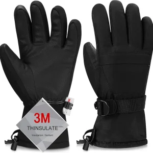 Ski Gloves, Warmest Waterproof and Breathable Snow Gloves for Cold Weather, Fits Both Men & Women,for Parent Child Kids Outdoor