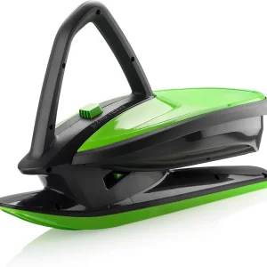 Skidrifter Sled for Kids, Snow Sled with Brake for Ages 3 and Up, Weight Capacity 150 lbs (Mystic Green)