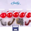 Smaky Fishing Tackle Kit Beginners Equipment 80 Pcs-Includes Fishing Hooks Bobbers Circle Octopus Hooks Sinkers| Starter Kit for Artificial and Live Baits (80-Pcs)