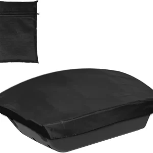 Snow Sled Travel Cover, 62.3x27.56x7.87in 600D Oxford Cloth Waterproof Ice Fishing Sled Cover Durable Jet Sled Cover for Camping Fishing Hunting Protect Your Gear from Snow Mud(Black)