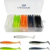 Soft Fishing Lures, 6.5cm/8cm Paddle Tail Swimbaits Soft Plastic Lures Kit for Bass Trout Walleye Crappie 30pcs/40pcs�