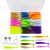 Soft Fishing Lures?90pcs Fishing Soft Plastic Lures and 5pcs Fishhook,Paddle Tail Swimbaits Soft Plastic Lures Kit for Bass Trout Walleye Crappie