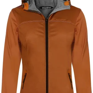 Softshell Jacket Women Fleece Lined Lightweight Jacket Waterproof Coat with Hooded Outdoor Hiking