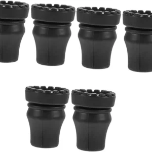 Sosoport 4 Pcs Non-Slip Mat Trekking Pole Rubber Tips Hiking Pole Tip Walking Stick Tips Outdoor Accessories