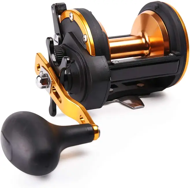 Sougayilang Conventional Reel Trolling Fishing Reel Powerful Drag Fishing Reel for Saltwater Big Game